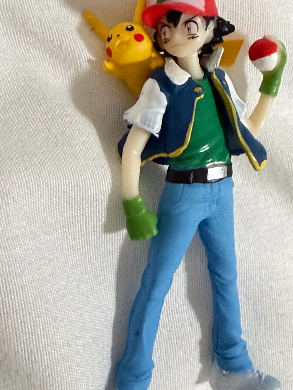 Pokemon Ash Ketchum Action Figure with Pikachu - Red, Blue, Green, Yellow